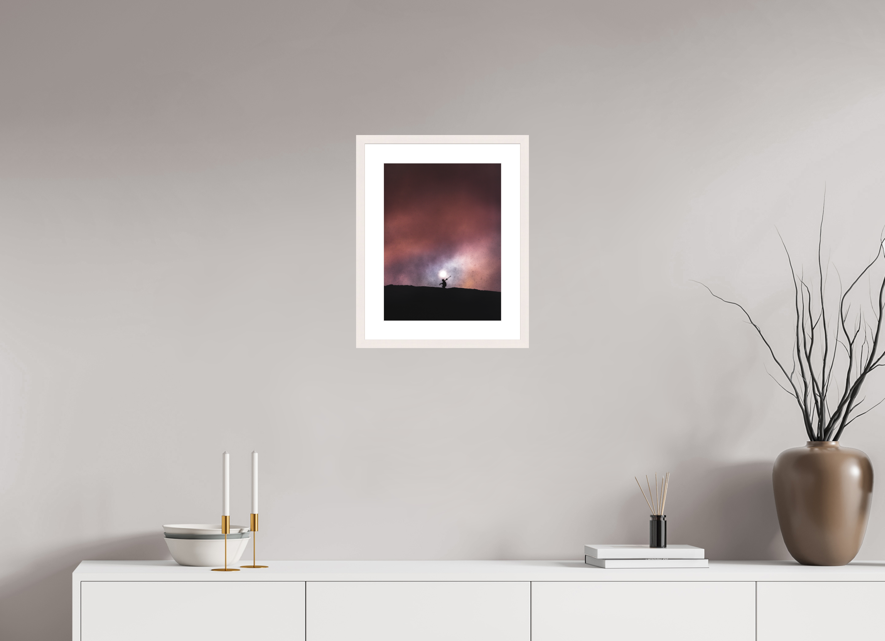 30 x 40 cm, rahmen hahnemühle photo rag Dreamy Skier