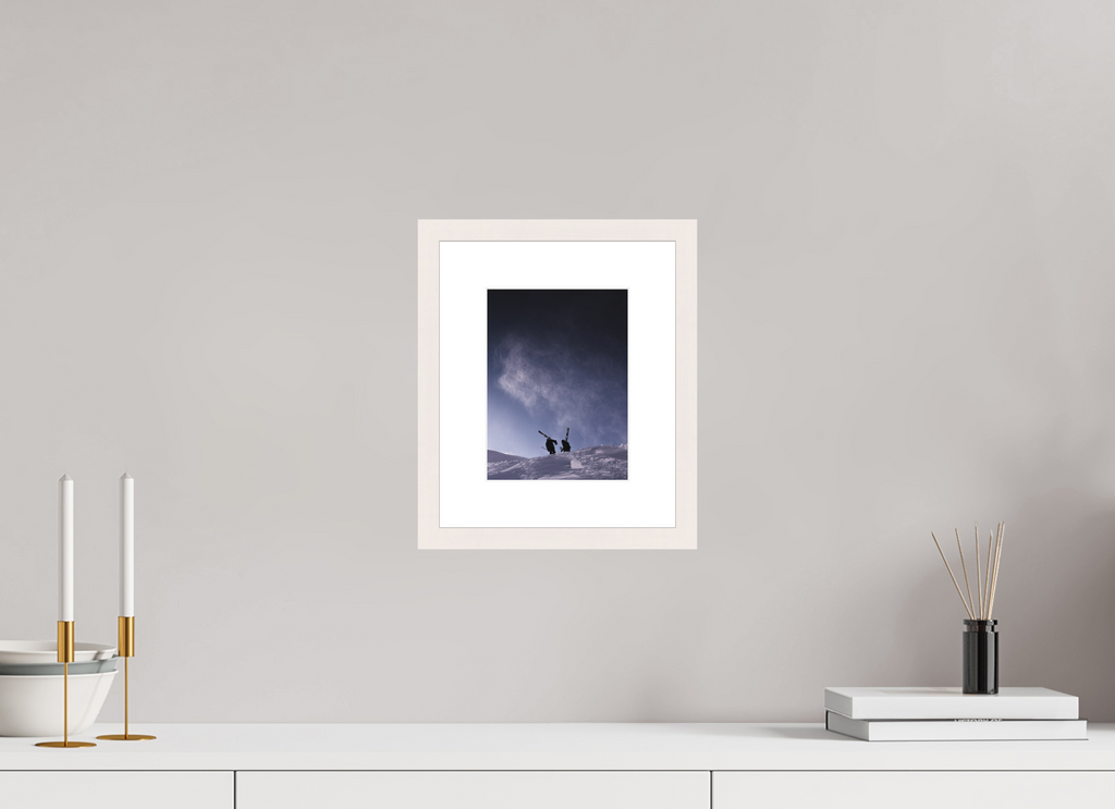 15 x 20 cm, rahmen hahnemühle photo rag Skiers Dream