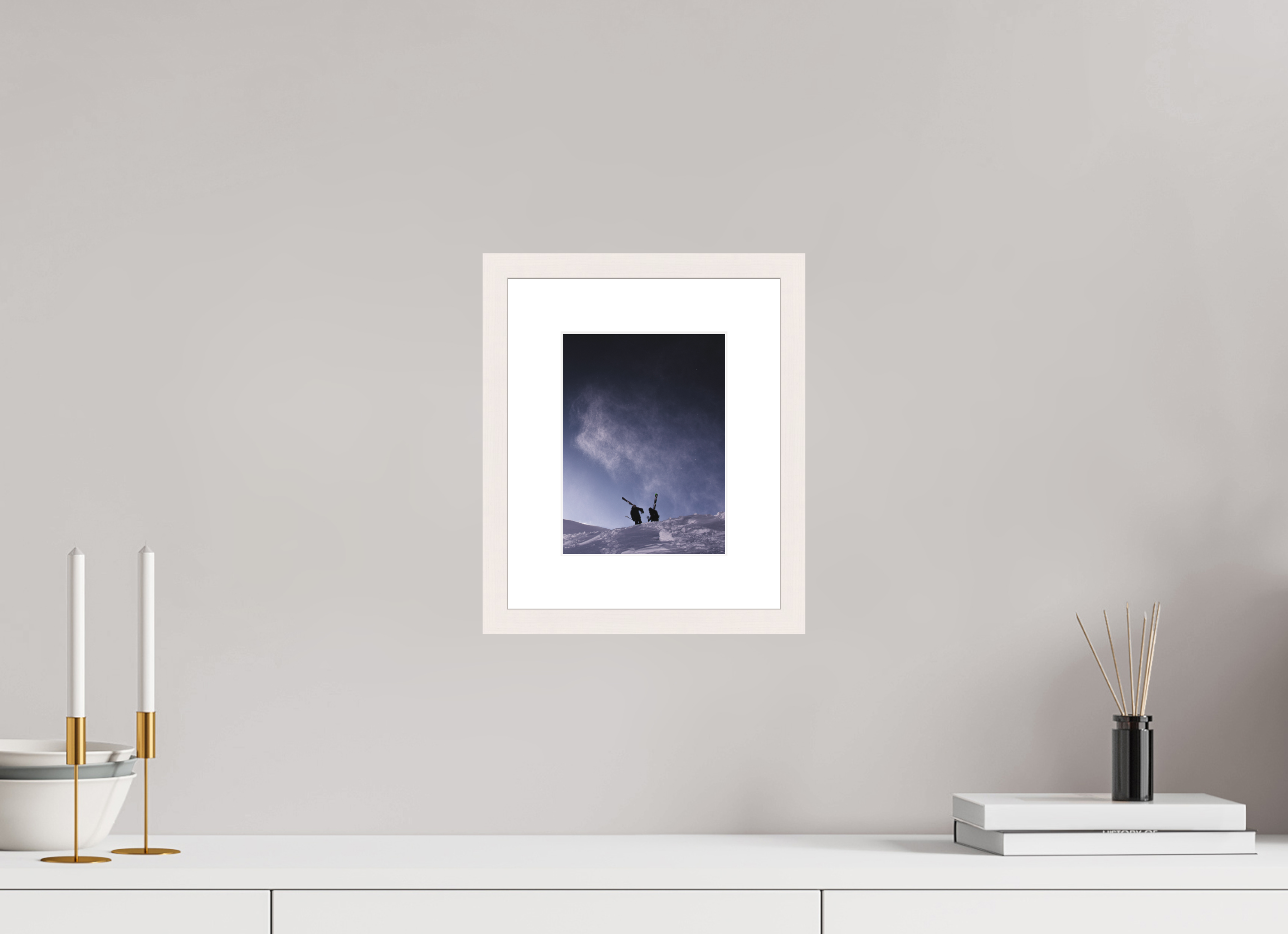 15 x 20 cm, rahmen hahnemühle photo rag Skiers Dream