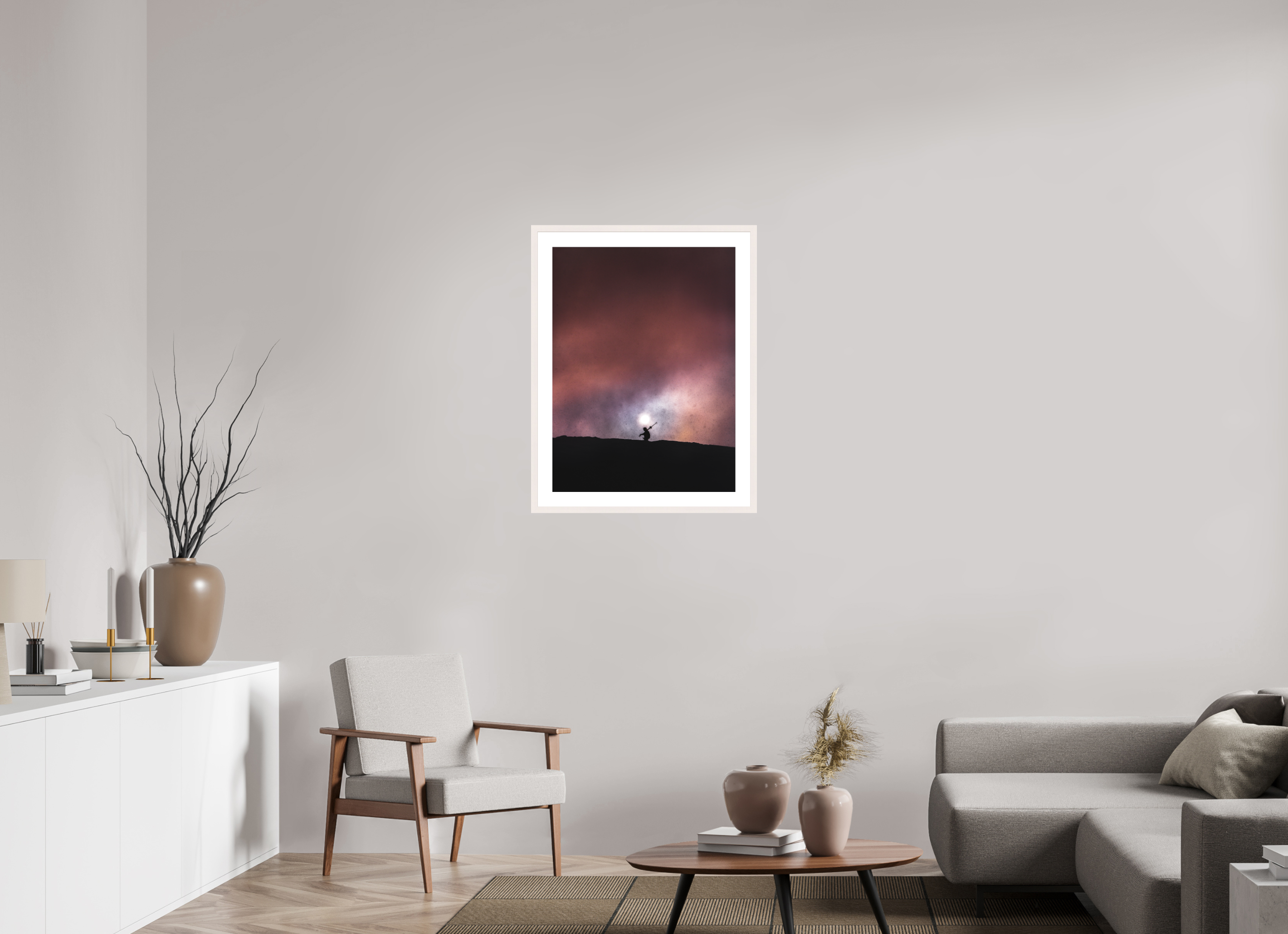 60 x 80 cm, rahmen hahnemühle photo rag Dreamy Skier