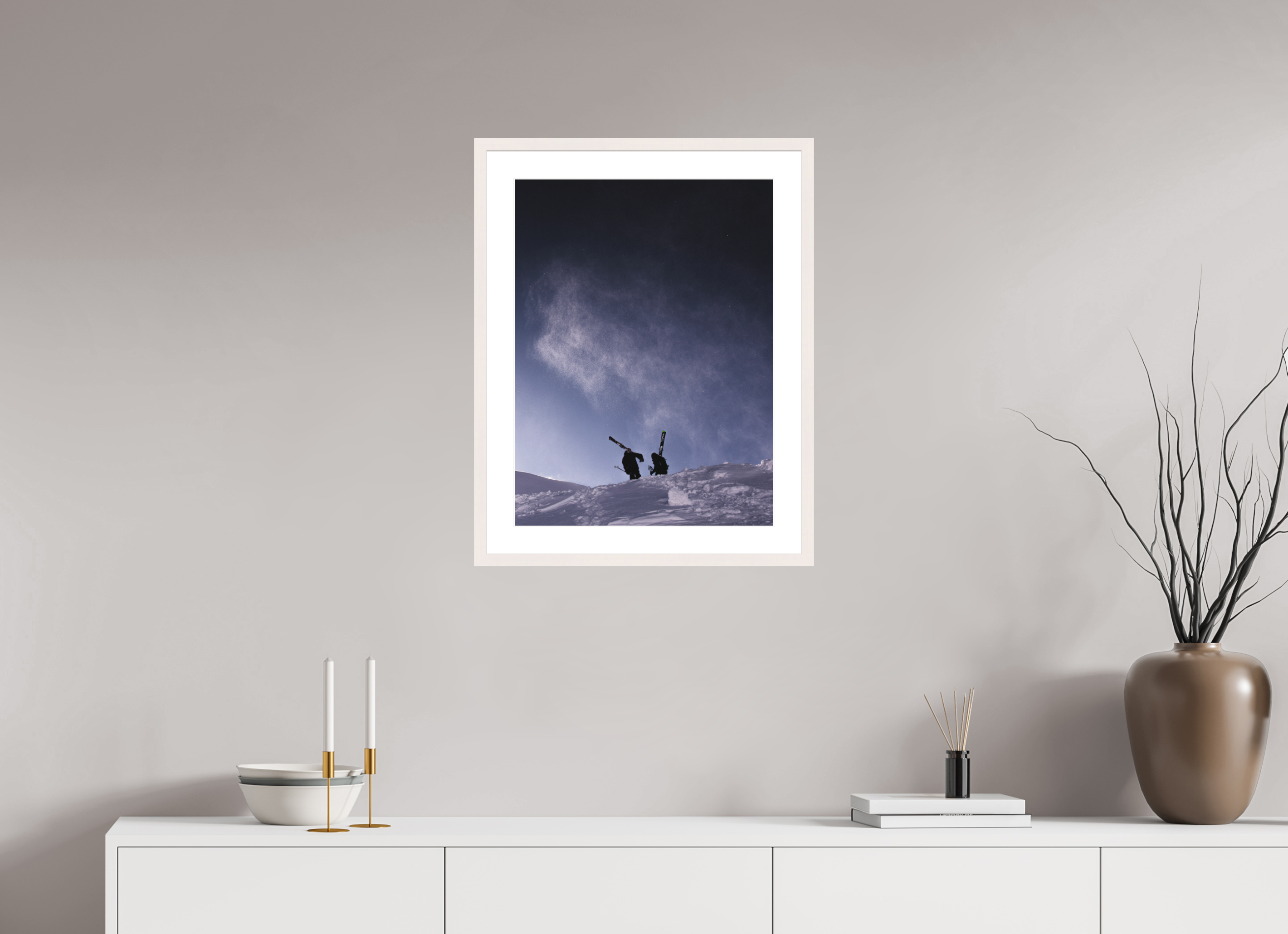 45 x 60 cm, rahmen hahnemühle photo rag Skiers Dream