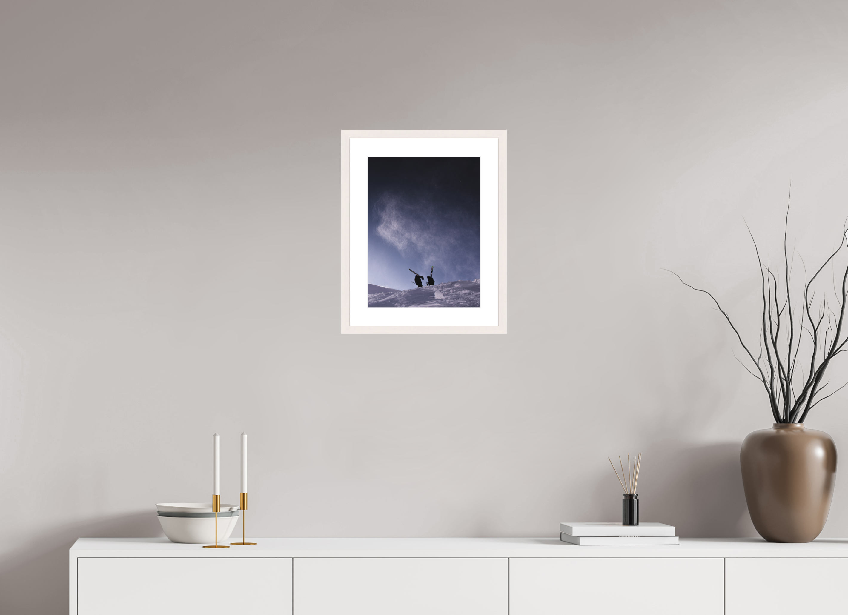 30 x 40 cm, rahmen hahnemühle photo rag Skiers Dream