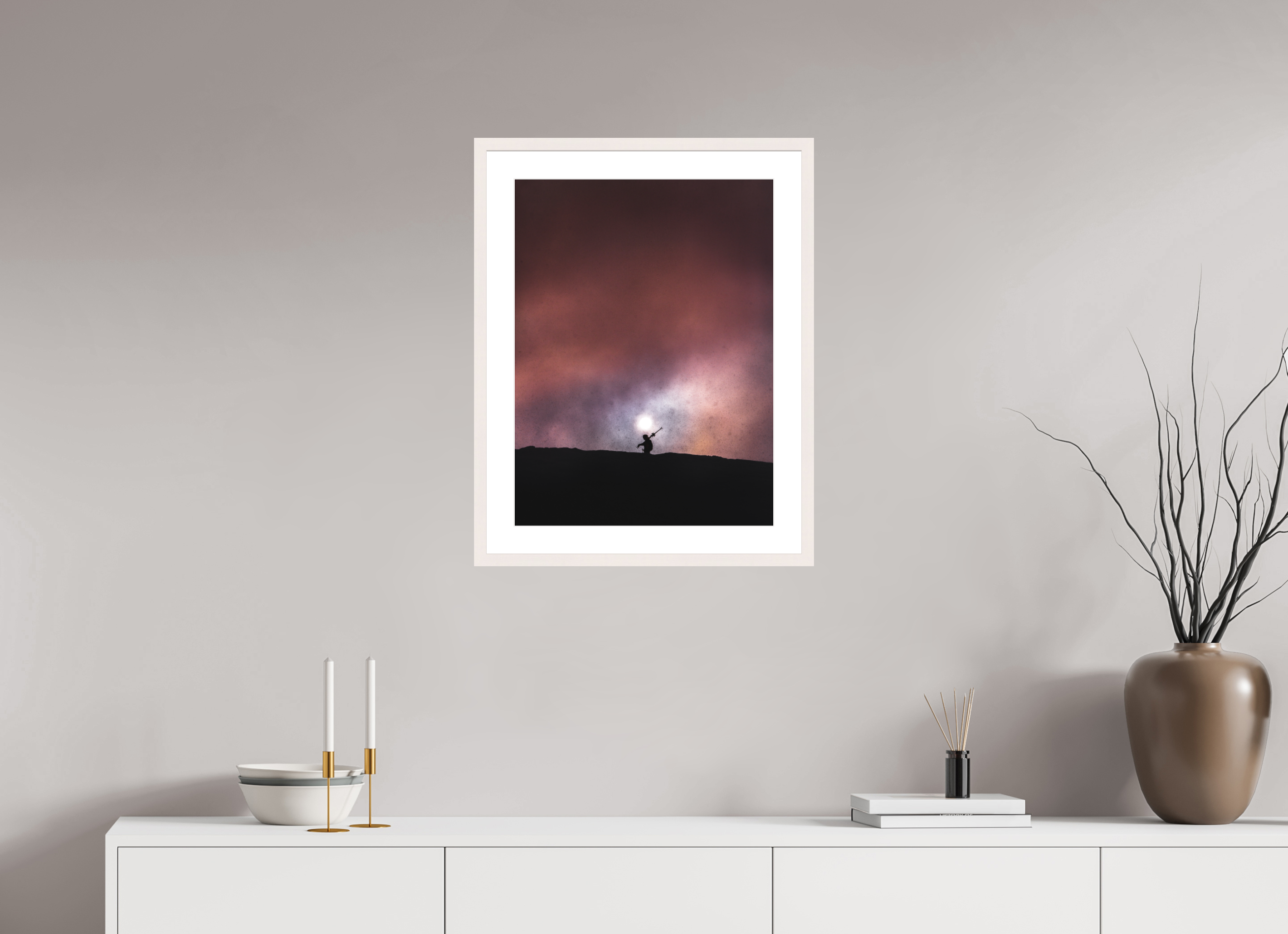 45 x 60 cm, rahmen hahnemühle photo rag Dreamy Skier